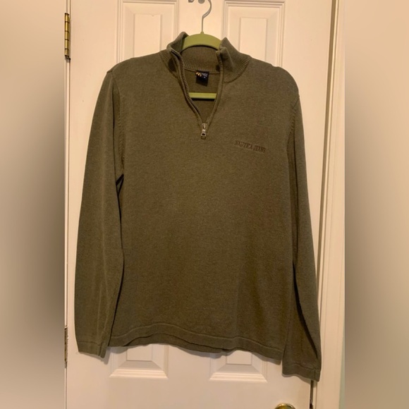 Nautical Jeans olive half-zip sweater, size M - Picture 1 of 4